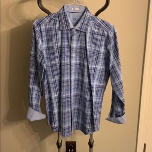 Bugatchi long sleeve plaid dress shirt